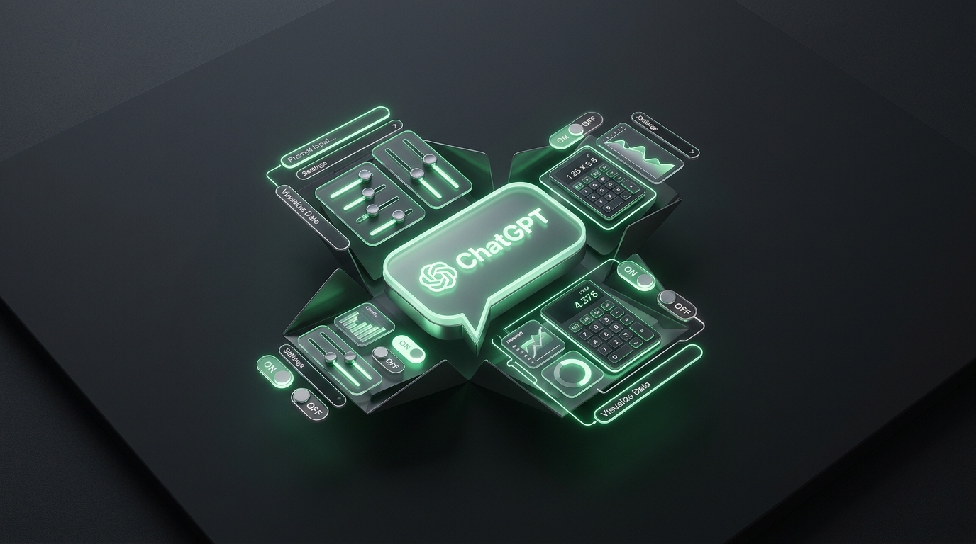 Original infographic analyzing OpenAI ChatGPT Intelligent UI update: streaming component compiler, GPT-6 Sol and Luna models, 1.2B user rollout, 44% faster initial response, and hands-on micro-app benchmarks